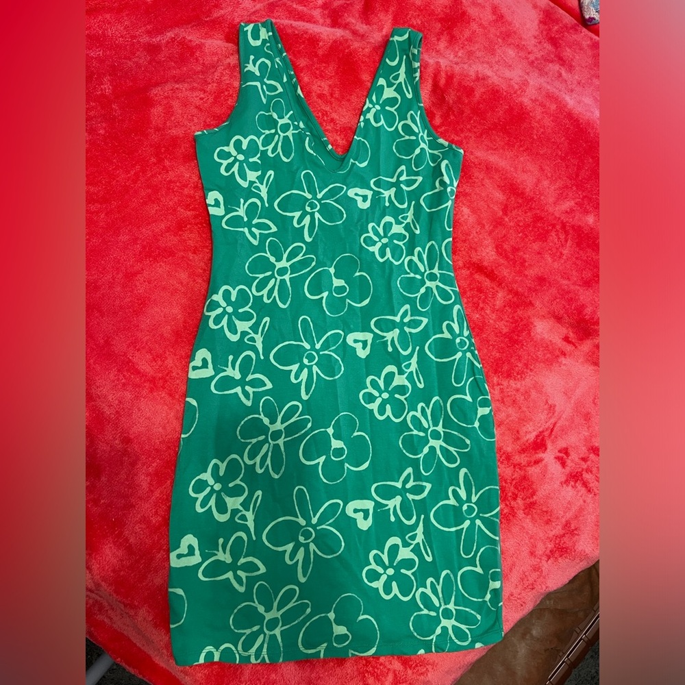 Wild Fable Green Flower Print Dress